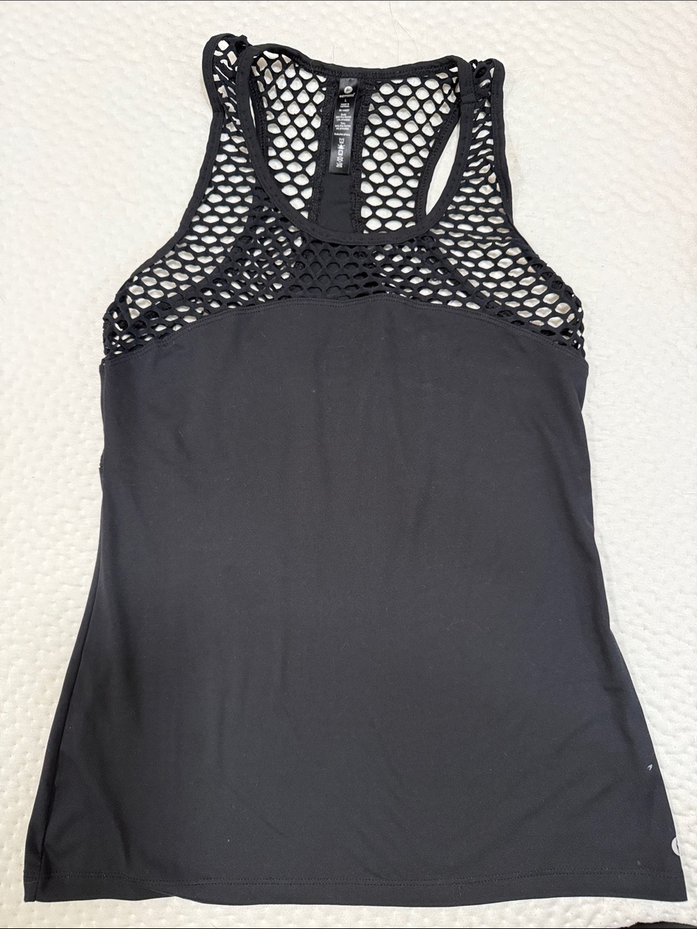 90 Degree By Reflex Black Mesh Racerback Tank Top